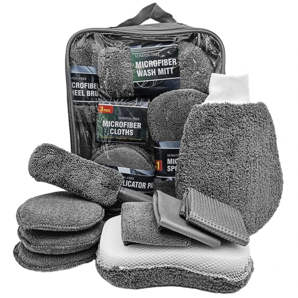 ✨️Kit de nettoyage complet pour voiture en microfibre (intérieur et extérieur).