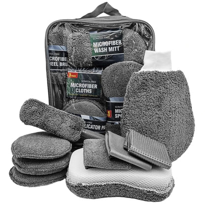 ✨️Kit de nettoyage complet pour voiture en microfibre (intérieur et extérieur).
