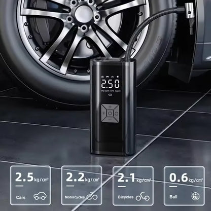 ✨️YIJU – Gonfleur Électrique Sans Fil Premium 150 PSI pour Voiture, Moto, Vélo et Trottinette