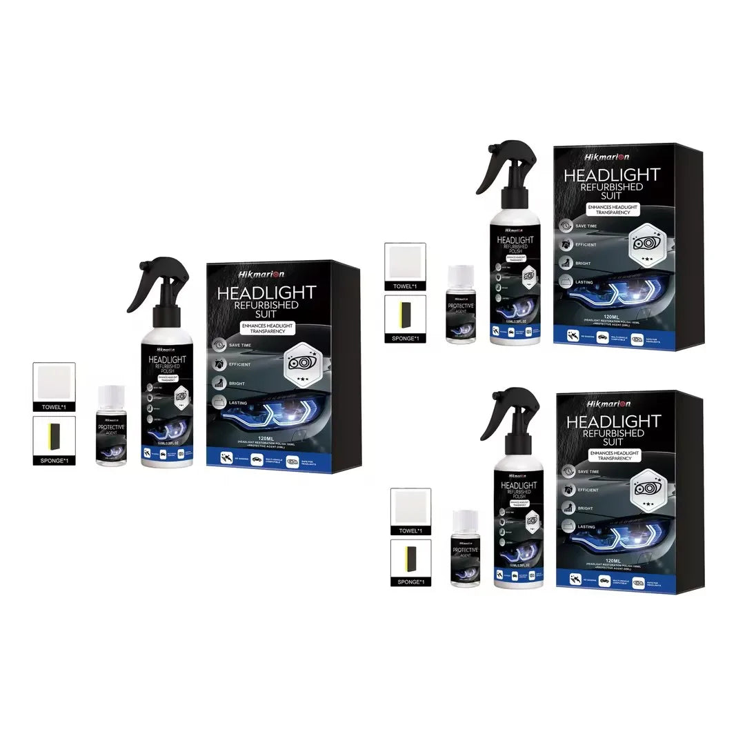 ✨️Kit de rénovation et de nettoyage des phares de voiture – Élimine la saleté et l'oxydation, restaure la transparence, polish rénovateur pour phares automobiles.