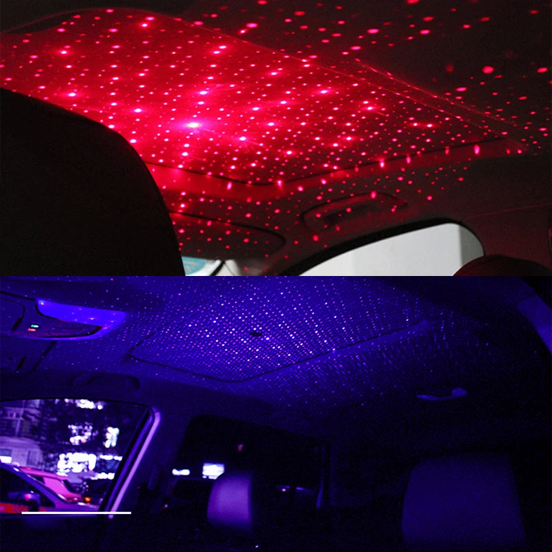 ✨️Projecteur LED USB effet ciel étoilé pour voiture – Éclairage d'ambiance intérieur décoratif