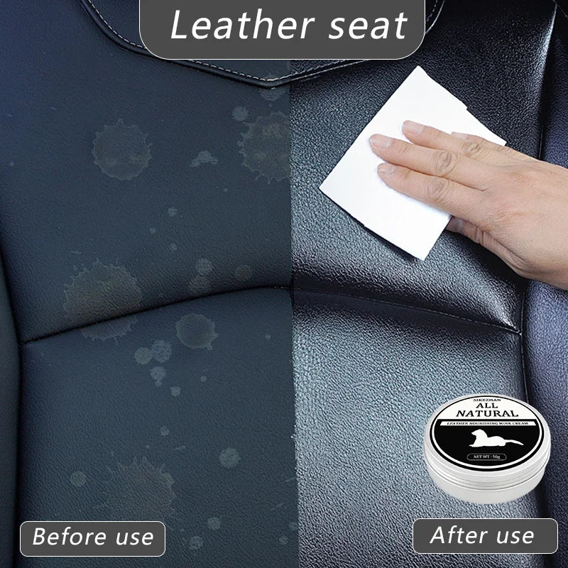 ✨️Crème Nettoyante et Rénovatrice pour Cuir – Entretien Sièges Auto