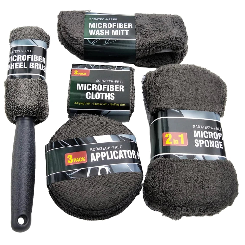 ✨️Kit de nettoyage complet pour voiture en microfibre (intérieur et extérieur).