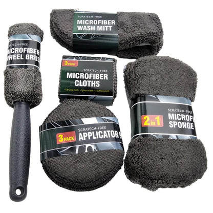 ✨️Kit de nettoyage complet pour voiture en microfibre (intérieur et extérieur).