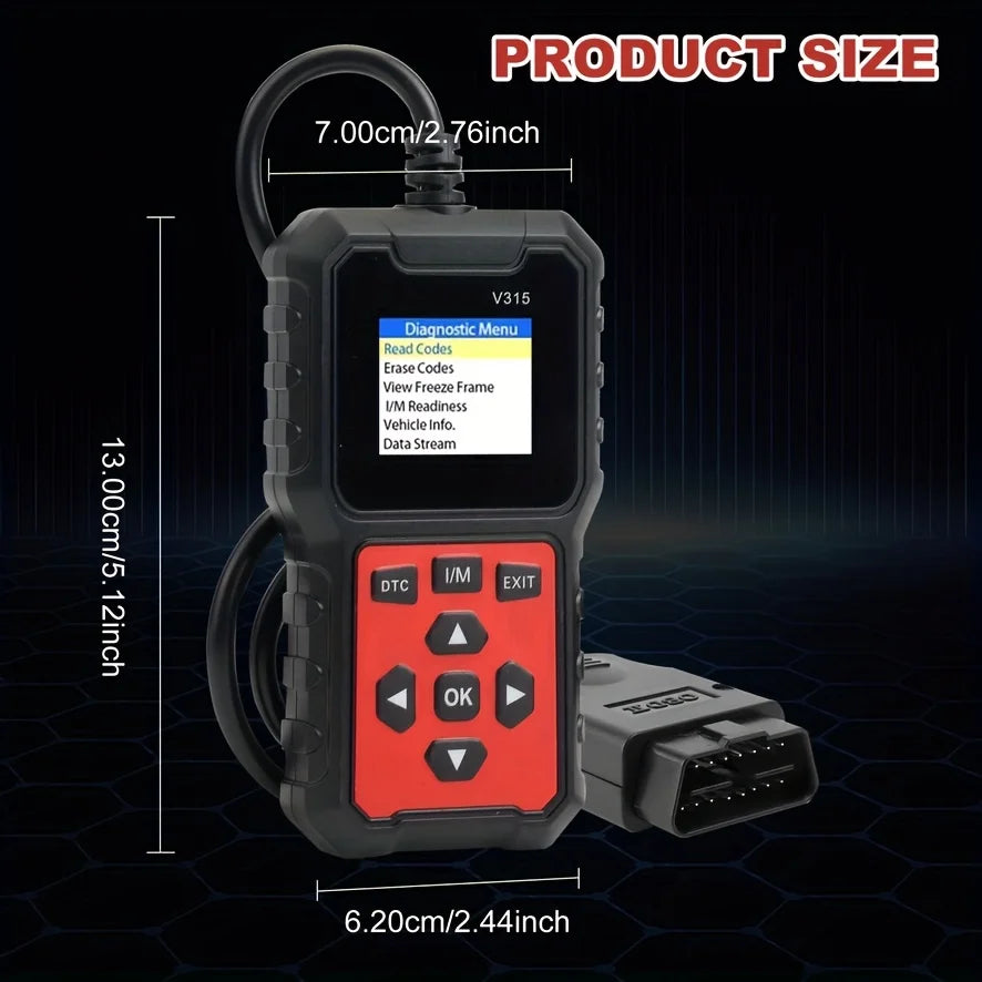 ✨️Valise de diagnostic V315 – Lecteur de codes OBD2/EOBD rapide, compatible avec 99 % des véhicules.✨️