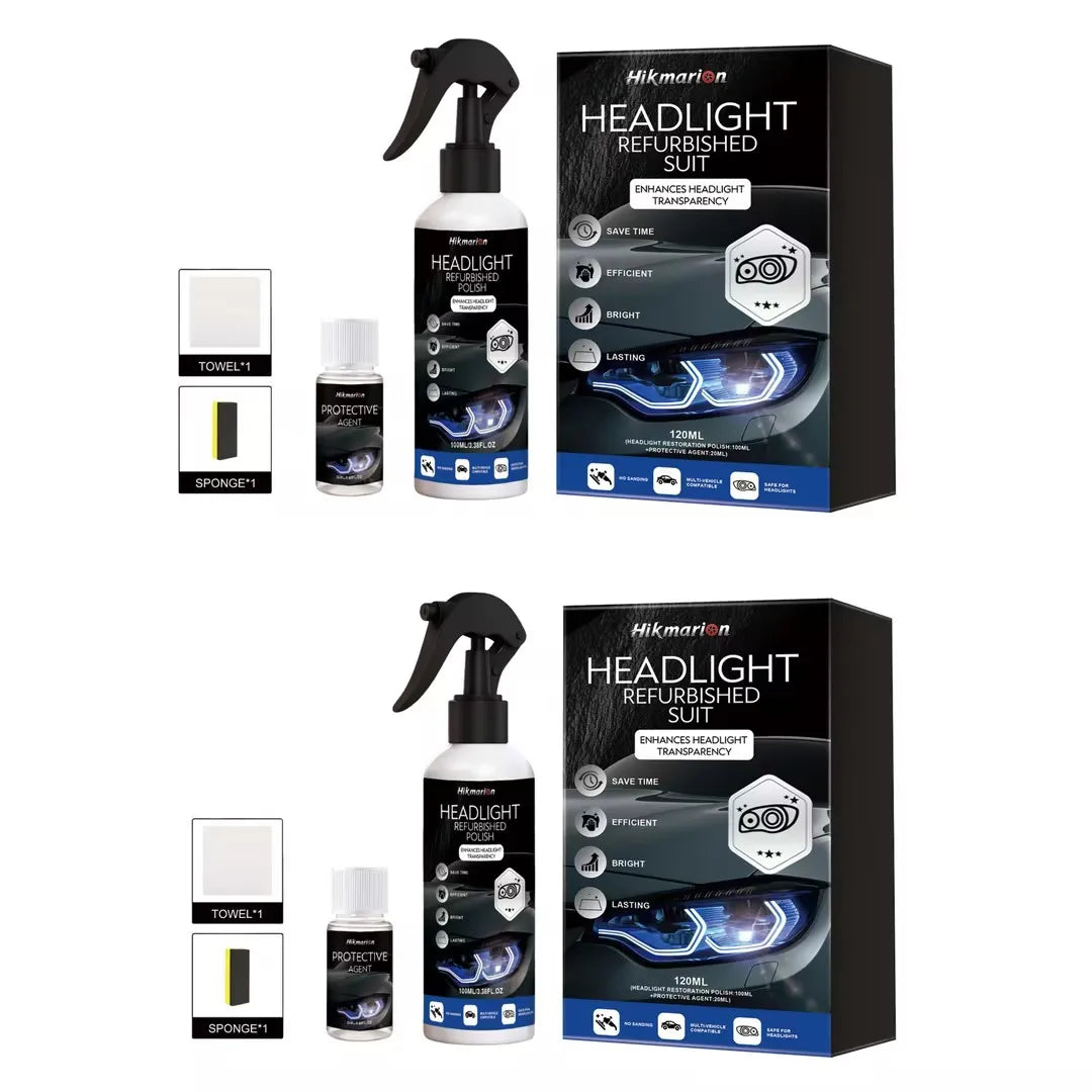 ✨️Kit de rénovation et de nettoyage des phares de voiture – Élimine la saleté et l'oxydation, restaure la transparence, polish rénovateur pour phares automobiles.