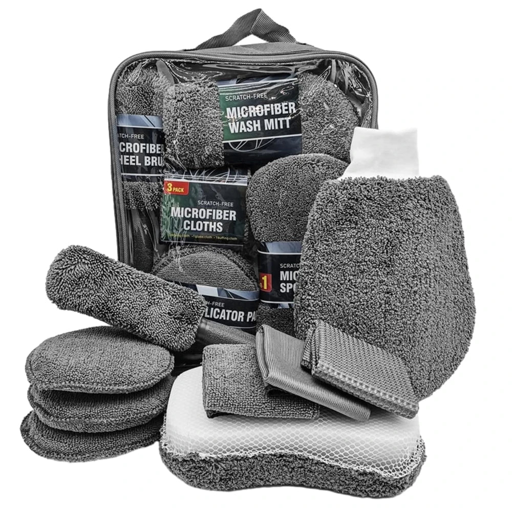 ✨️Kit de nettoyage complet pour voiture en microfibre (intérieur et extérieur).