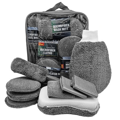 ✨️Kit de nettoyage complet pour voiture en microfibre (intérieur et extérieur).