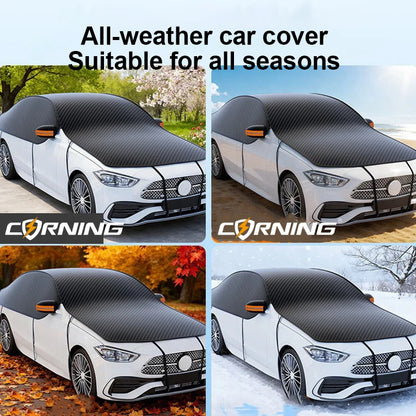 ✨️Housse de pare-brise universelle demi-voiture – Protection contre la neige, le soleil UV, la pluie, la poussière et le gel – Été/Hiver✨️