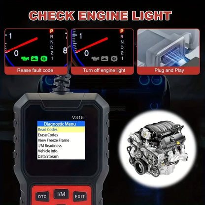 ✨️Valise de diagnostic V315 – Lecteur de codes OBD2/EOBD rapide, compatible avec 99 % des véhicules.✨️