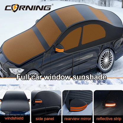 ✨️Housse de pare-brise universelle demi-voiture – Protection contre la neige, le soleil UV, la pluie, la poussière et le gel – Été/Hiver✨️