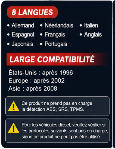 ✨️Valise de diagnostic V315 – Lecteur de codes OBD2/EOBD rapide, compatible avec 99 % des véhicules.✨️