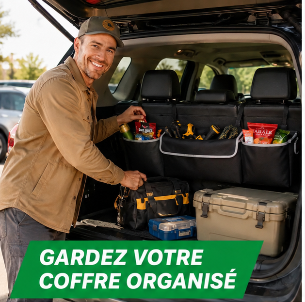 ✨️Organisateur de coffre en tissu Oxford – Sac de rangement suspendu pour siège arrière