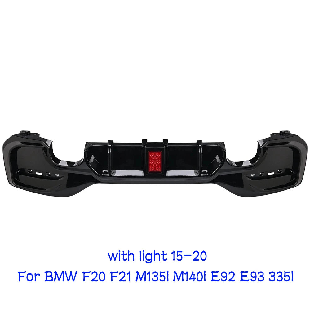 ✨️Diffuseur arrière Sport avec feu LED pour BMW F20/F21 M sport , M135i M140i, E92 E93 et 335i✨️