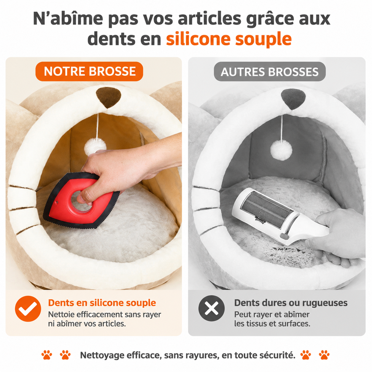 ✨️Brosse Anti-Poils Réutilisable pour Chien, Chat,Tapis de Voiture✨️