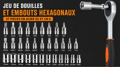 ✨️Kit de Réparation Automobile Professionnel – Coffret à Outils Vert 46 Pièces avec Clé à Cliquet – Ensemble d'Outils Essentiel pour l'Entretien et la Réparation Automobile