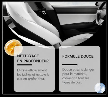 ✨️Crème Nettoyante et Rénovatrice pour Cuir – Entretien Sièges Auto