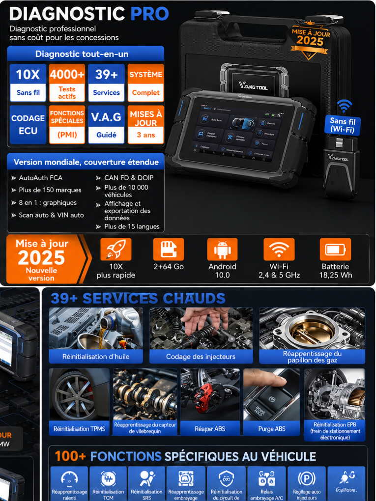 ✨️VDIAGTOOL VD70S – Scanner de diagnostic automobile avec assistance par IA ✨️