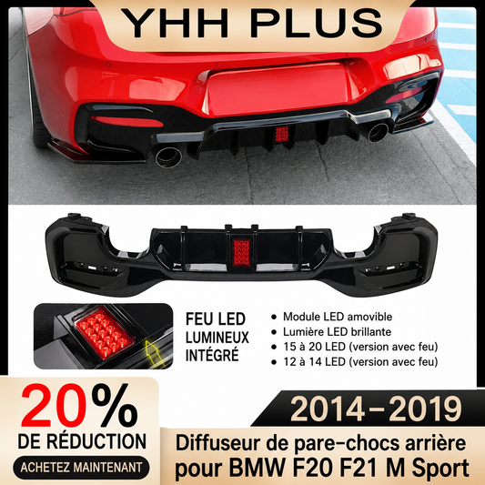 ✨️Diffuseur arrière Sport avec feu LED pour BMW F20/F21 M sport , M135i M140i, E92 E93 et 335i✨️